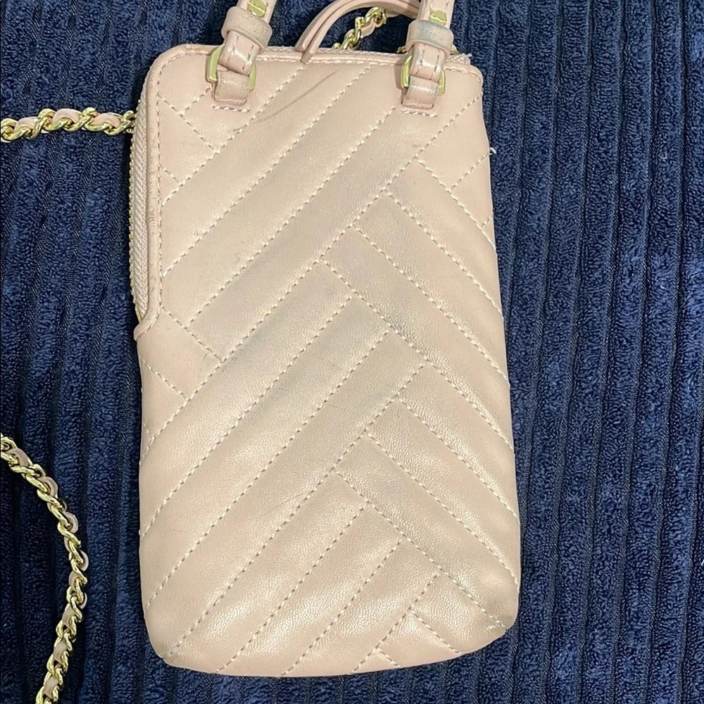 Tory Burch Blush Quilted Phone Crossbody